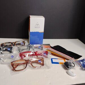 +1.0 Miyya Stylish Blue Light Reading Glasses for Women 6 Pack
